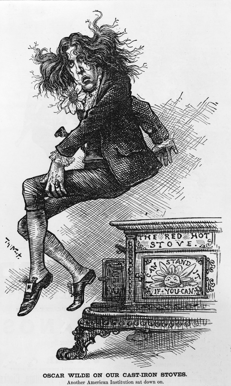 Oscar Wilde på våre støpejernsovner. En annen amerikansk institusjon satte seg ned på, illustrasjon fra Harper