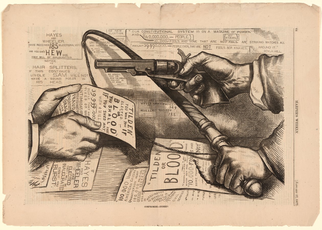 Tilden eller blodkompromiss - Virkelig! av Thomas Nast