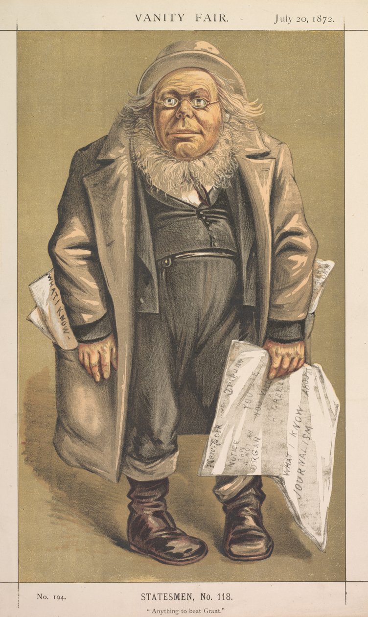 Vanity Fair: Statesman, nr. 118 "Anything to Beat Grant" av Thomas Nast