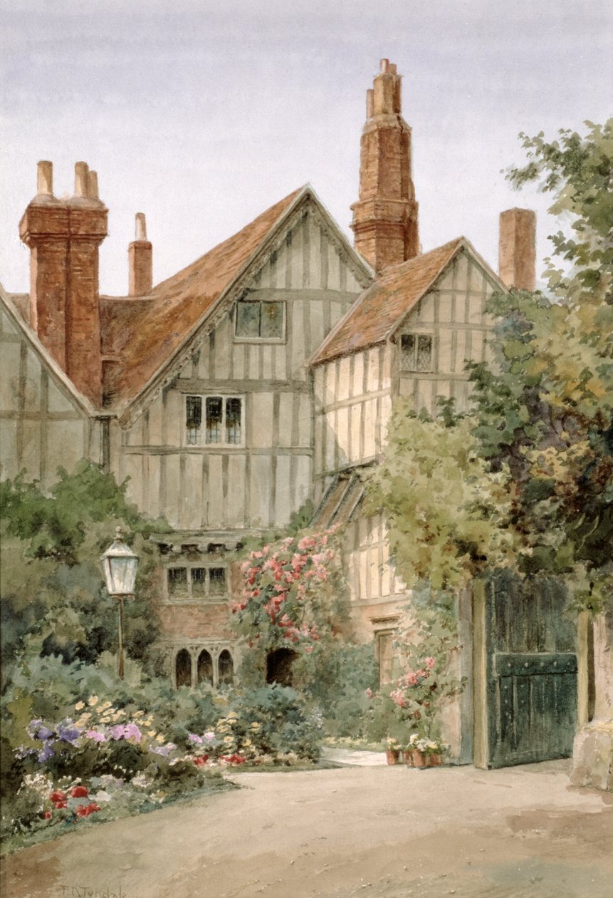 En gammel herregård og hage av Thomas Nicholson Tyndale