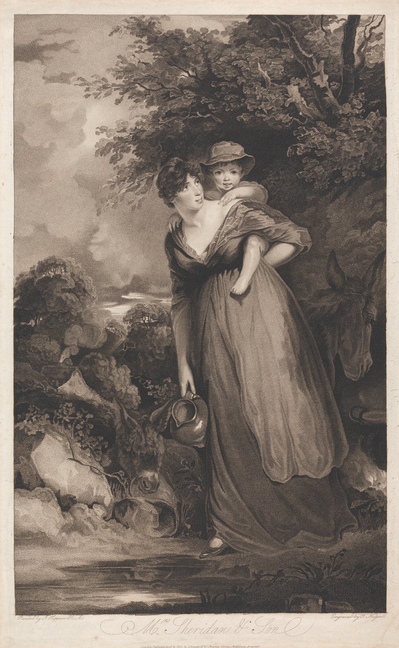 Mrs. Sheridan og hennes sønn av Thomas Nugent