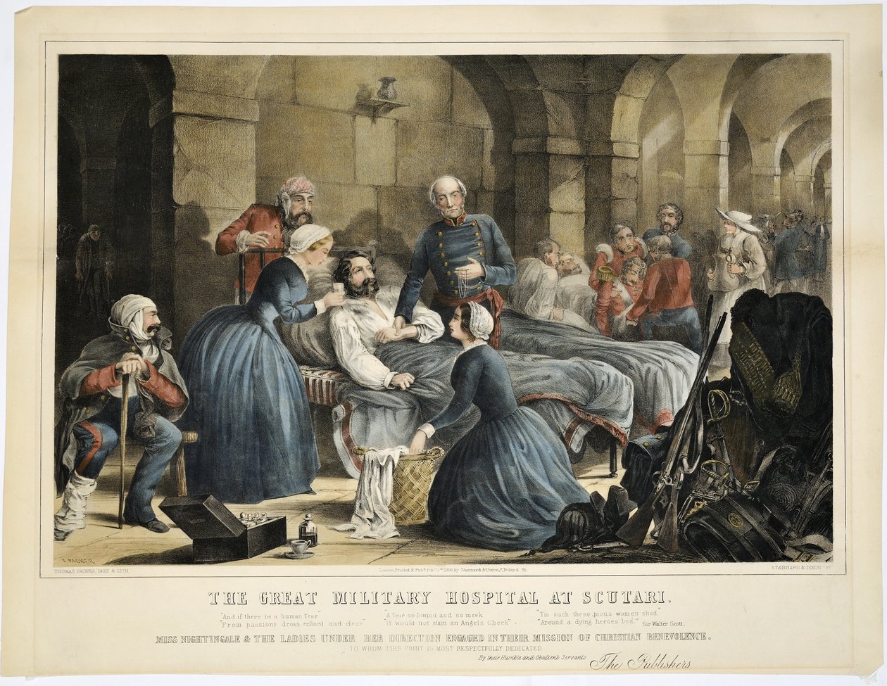 The Great Military Hospital i Scutari, trykt av Stannard und Dixon, 24. februar 1855 av Thomas Packer