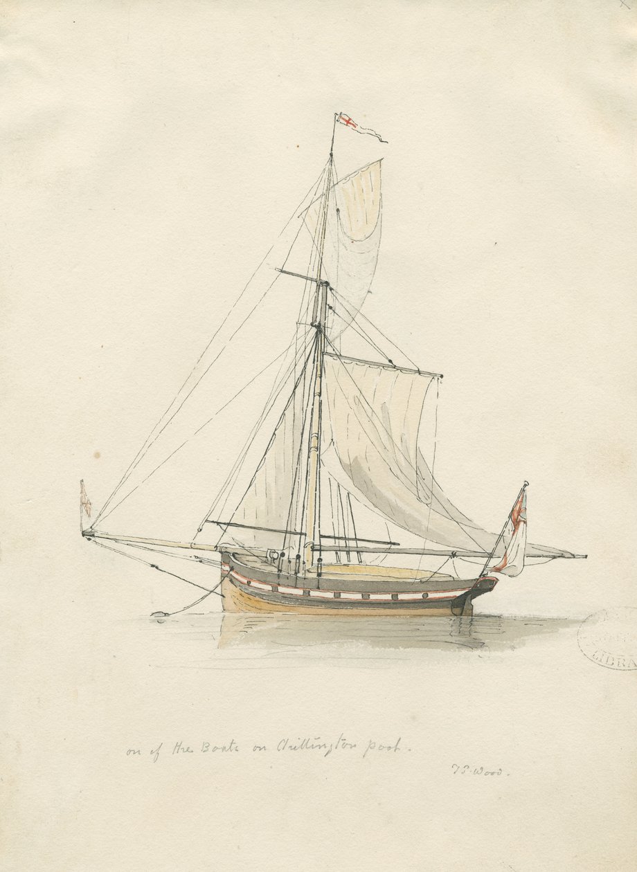 Chillington Park - Pool: penn og vannfargetegning, nd [1837-1838] (tegning) av Thomas Peploe Wood