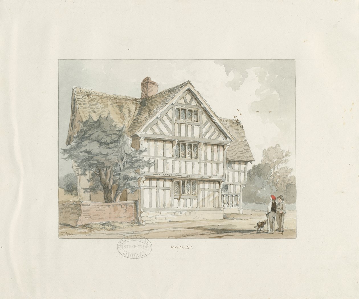Madeley - Old House: akvarellmaling av Thomas Peploe Wood
