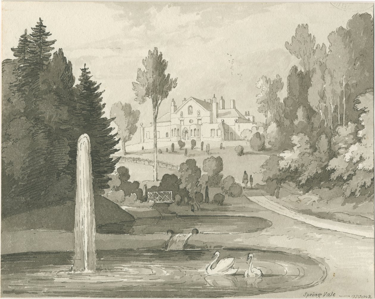 Stein - Spring Vale: sepia vask tegning av Thomas Peploe Wood