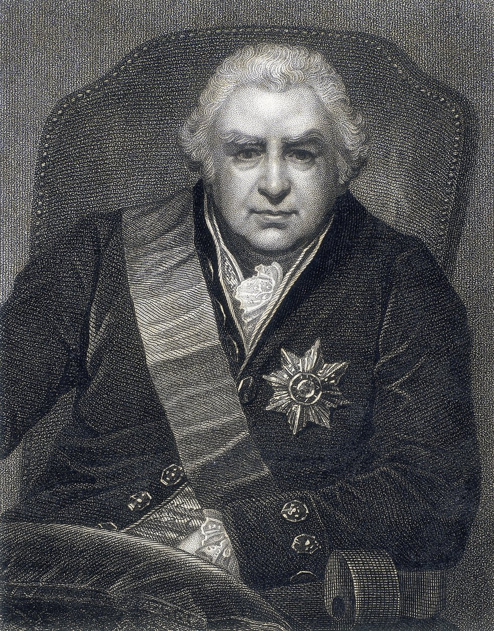 Joseph Banks, president for Royal Society PRS, botaniker, 1800-tallet av Thomas Philips