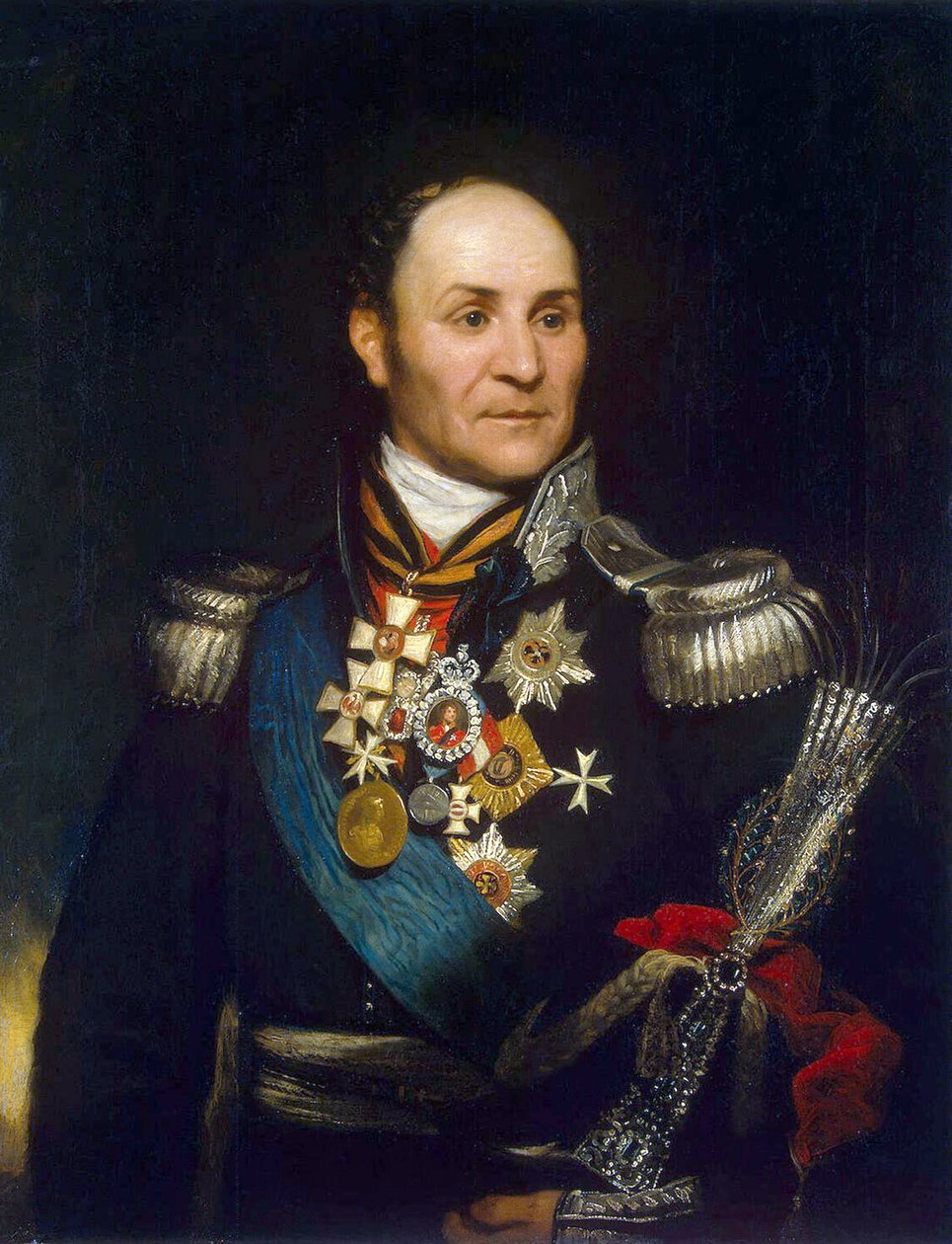 Portrett av grev Matvei Ivanovich Platov (1757-1818) (Matvei Ivanovitch Platov) bilde av 1814 de Phillips, Thomas (1770-1845) State Hermitage, St. Petersburg av Thomas Phillips