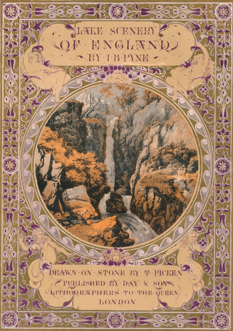 Frontispice til Lake Scenery of England av J. B. Pyne, 1850-tallet. av Thomas Picken