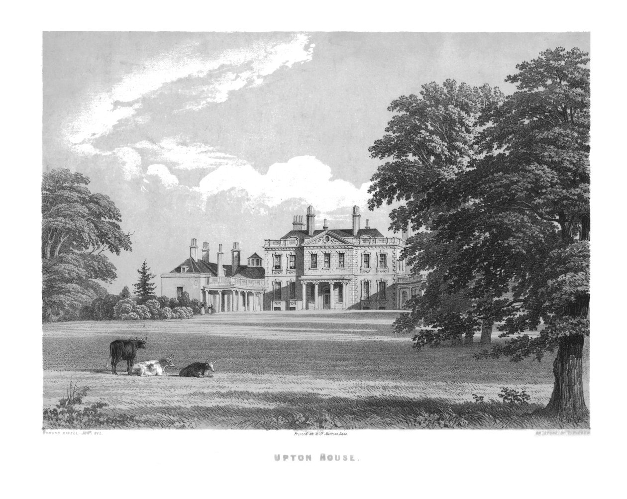 Upton House, midten av 1800-tallet. av Thomas Picken