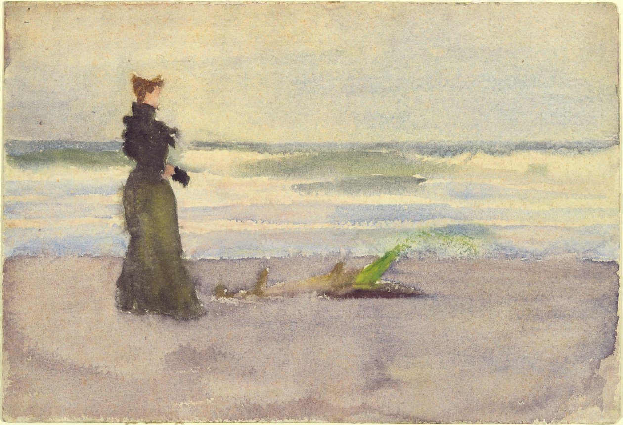 Kvinne på stranden av Thomas Pollock Anshutz