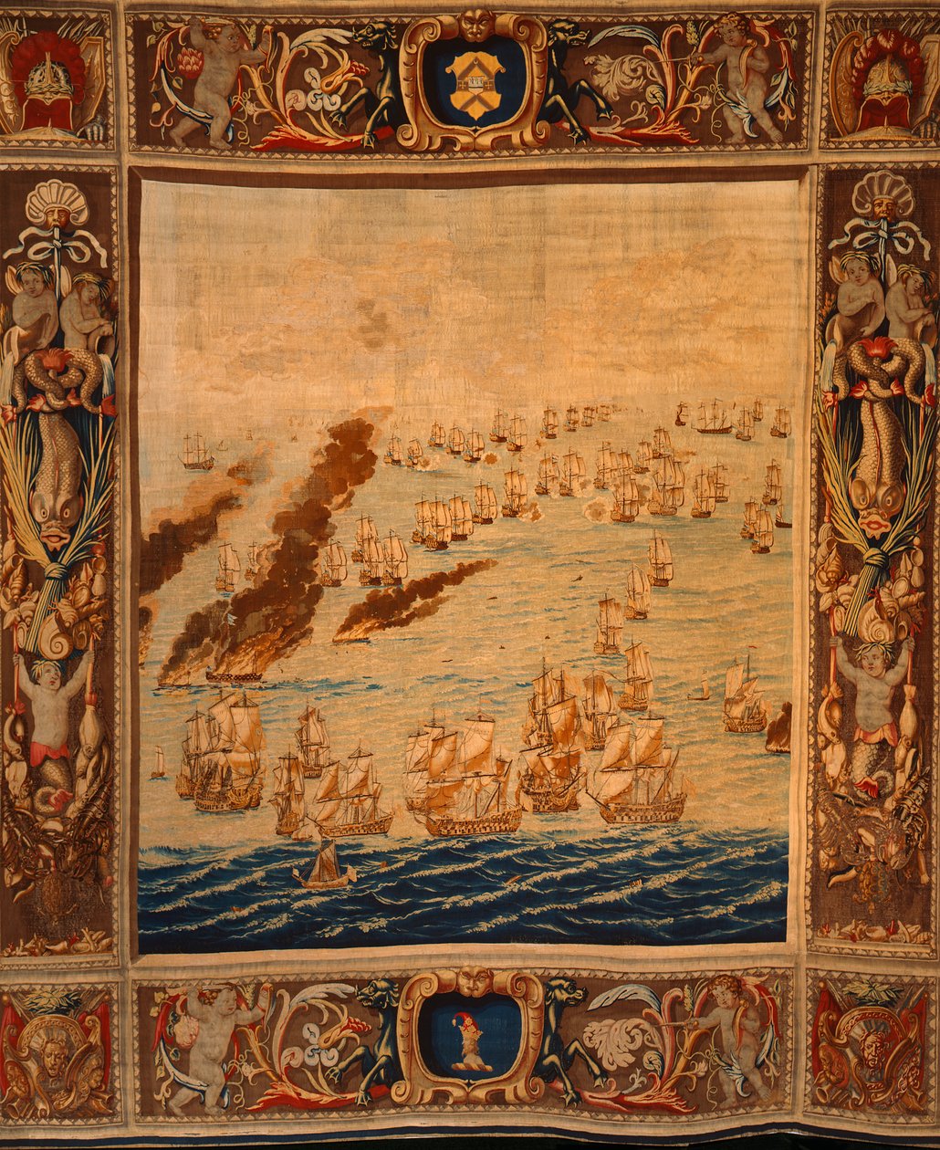 Mortlake tapestry: Fireships in Action, ca. 1685 (tekstil) av Thomas Poyntz