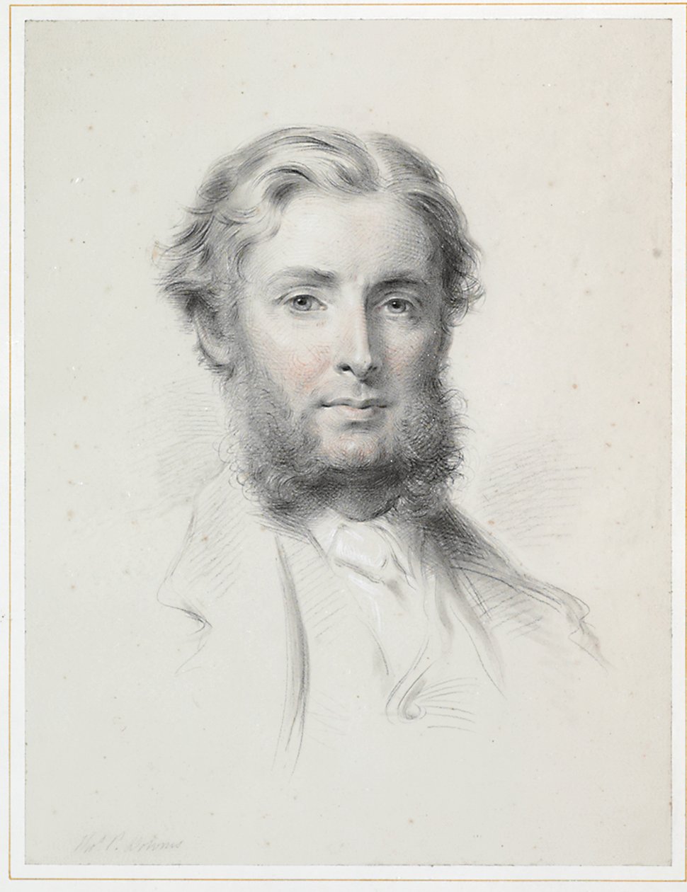 Portrett av John Scott, 3. jarl av Eldon (kritt og w/c på papir) (par til 445141) av Thomas Price Downes