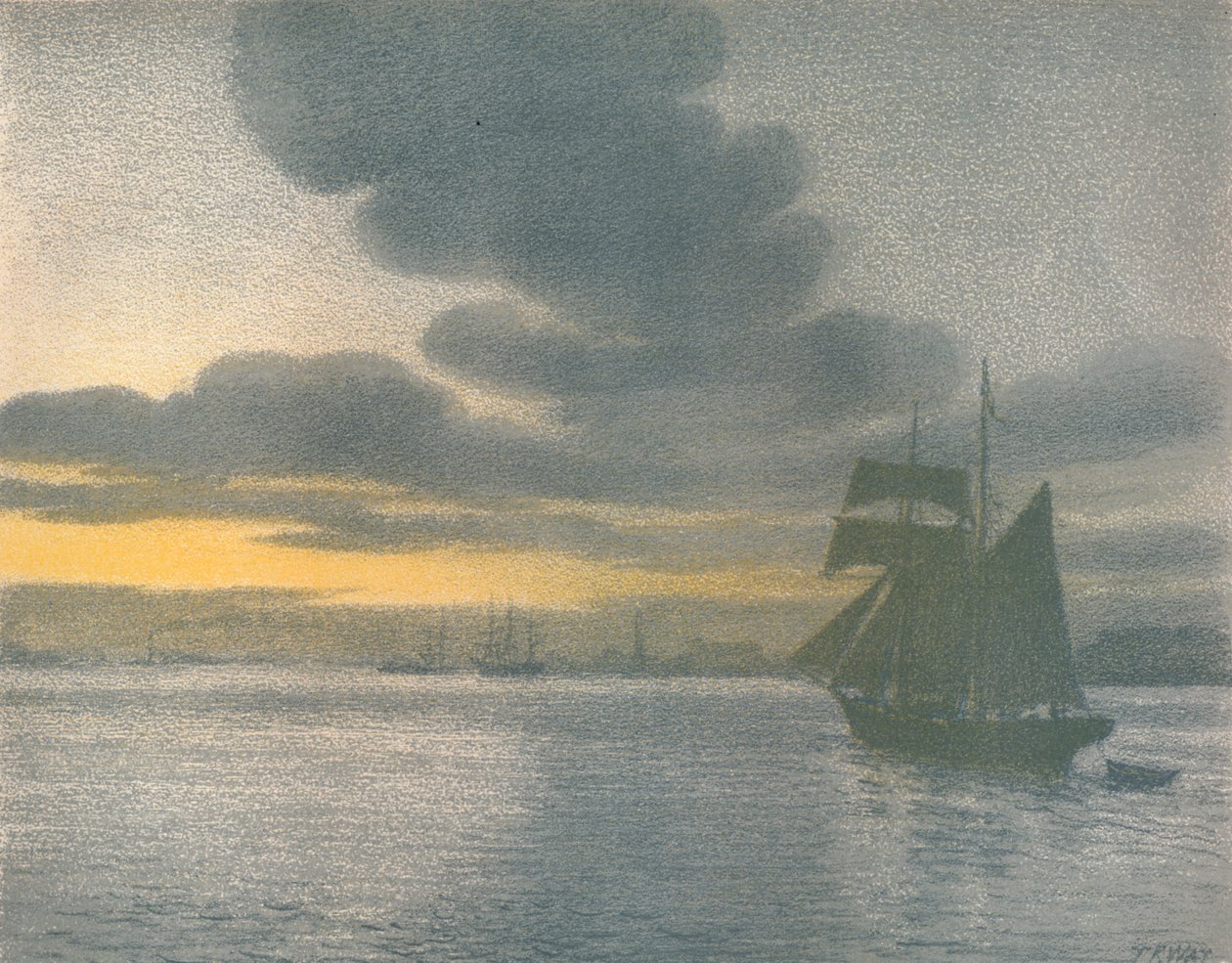 Nedre Themsen, ca 1900 av Thomas Robert Way