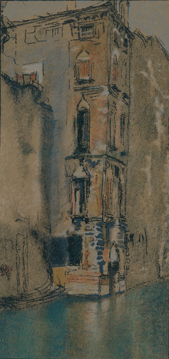 Den gamle marmorhallen, Venezia, c1904 av Thomas Robert Way