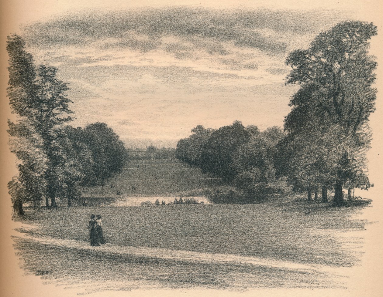 The Vista, Kensington Palace, 1902 av Thomas Robert Way