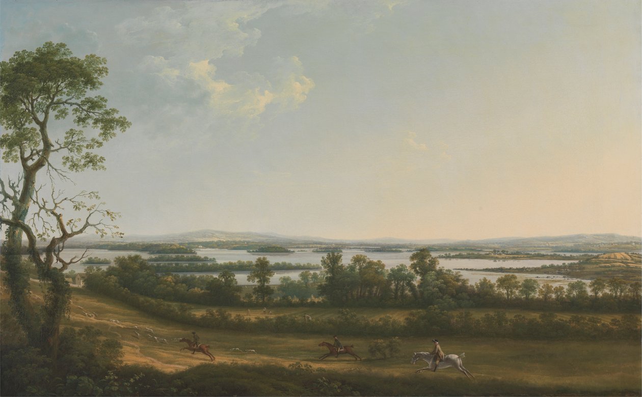 Lough Erne fra Knock Ninney, med Bellisle i det fjerne, County Fermanagh, Irland av Thomas Roberts