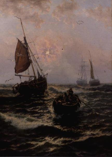 Fiskebåt i nød av Thomas Rose Miles