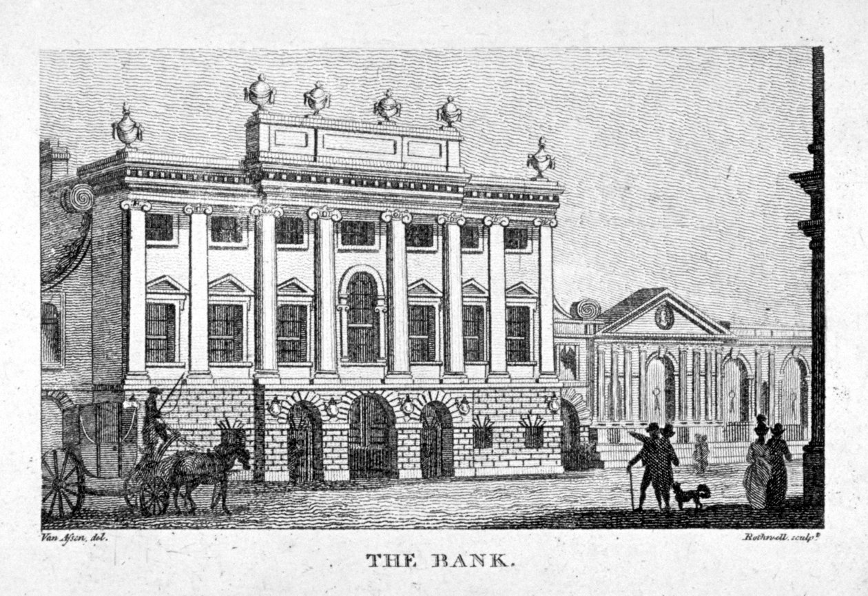 The Bank of England, City of London, c1800. av Thomas Rothwell
