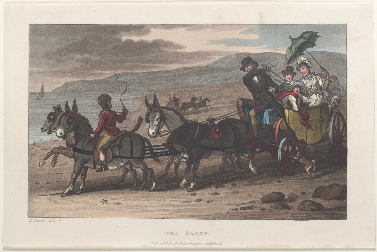 The Sands, fra Poetical Sketches of Scarborough, 1813., 1813. Skapere: Thomas Rowlandson, Joseph Constantine Stadler, J. Bluck. av Thomas Rowlandson, Joseph Constantine Stadler, J. Bluck