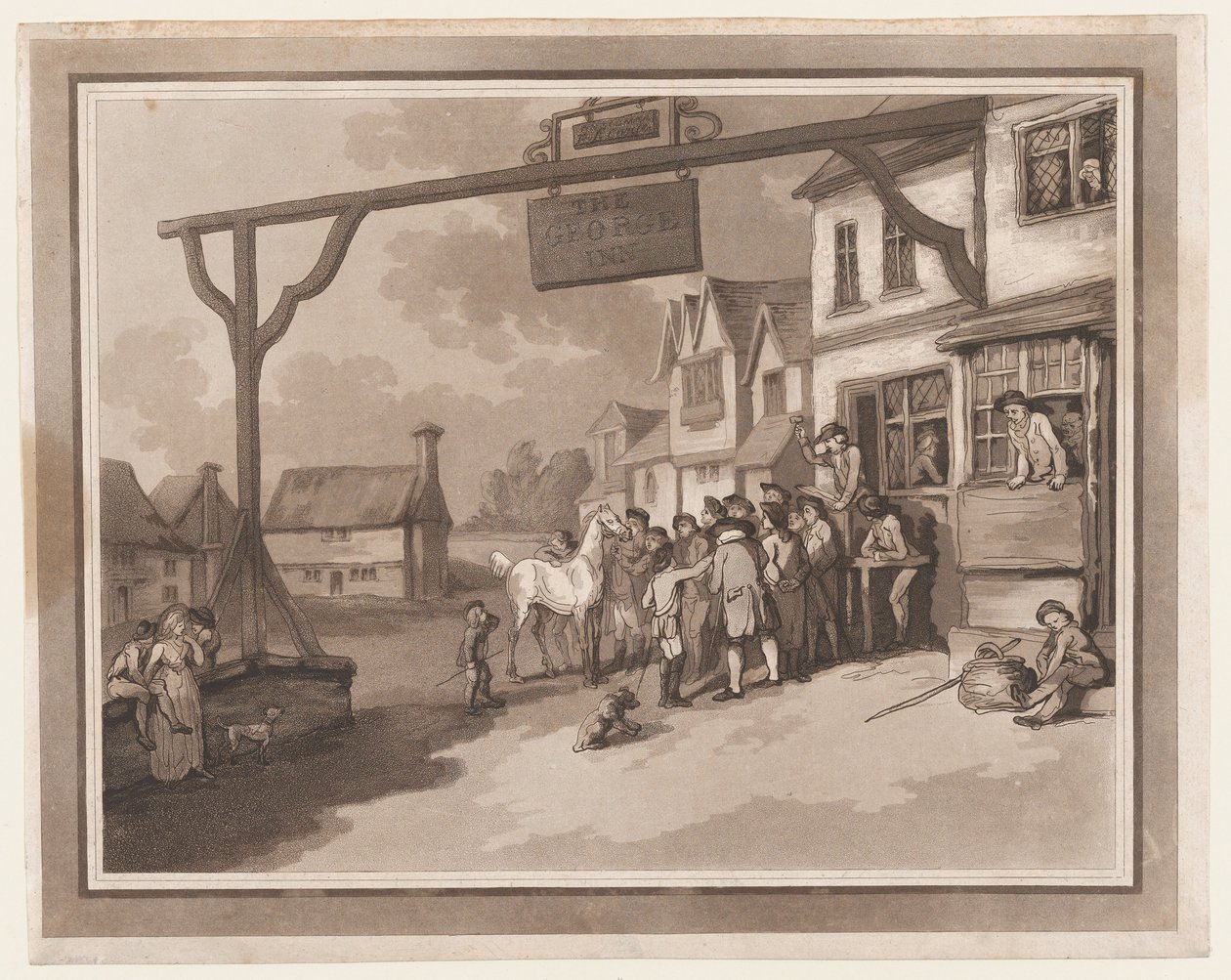 Crawley An Excursion to Brighthelmstone, 1. juni 1790., 1. juni 1790. Skapere: Thomas Rowlandson, Samuel Alken. av Thomas Rowlandson, Samuel Alken