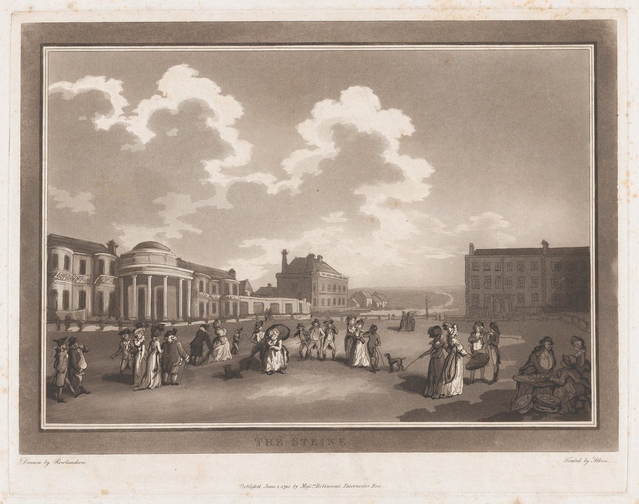 The Steine An Excursion to Brighthelmstone, 1. juni 1790., 1. juni 1790. Skapere: Thomas Rowlandson, Samuel Alken. av Thomas Rowlandson, Samuel Alken