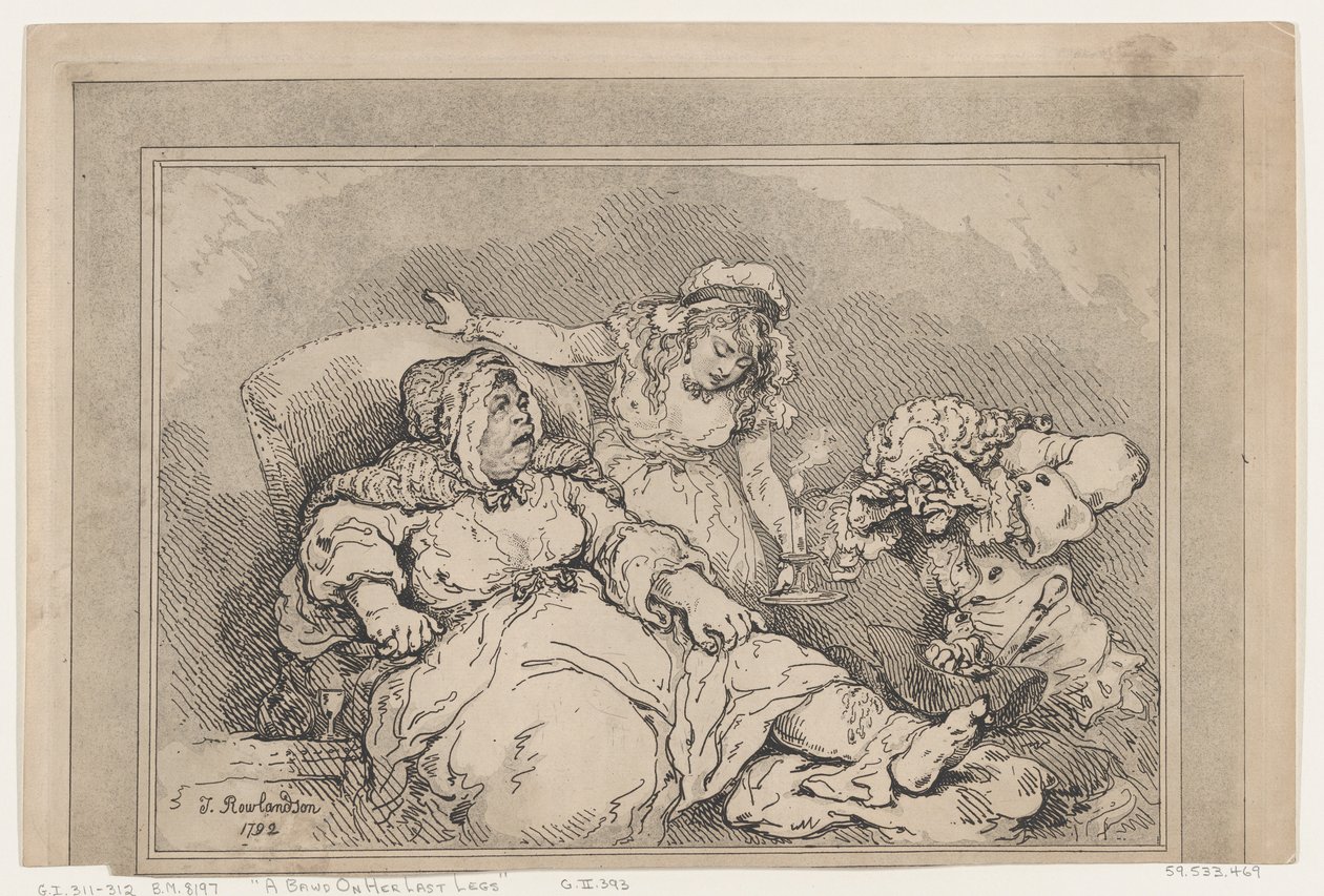 A Bawd on her Last Legs, 1792., 1792. av Thomas Rowlandson