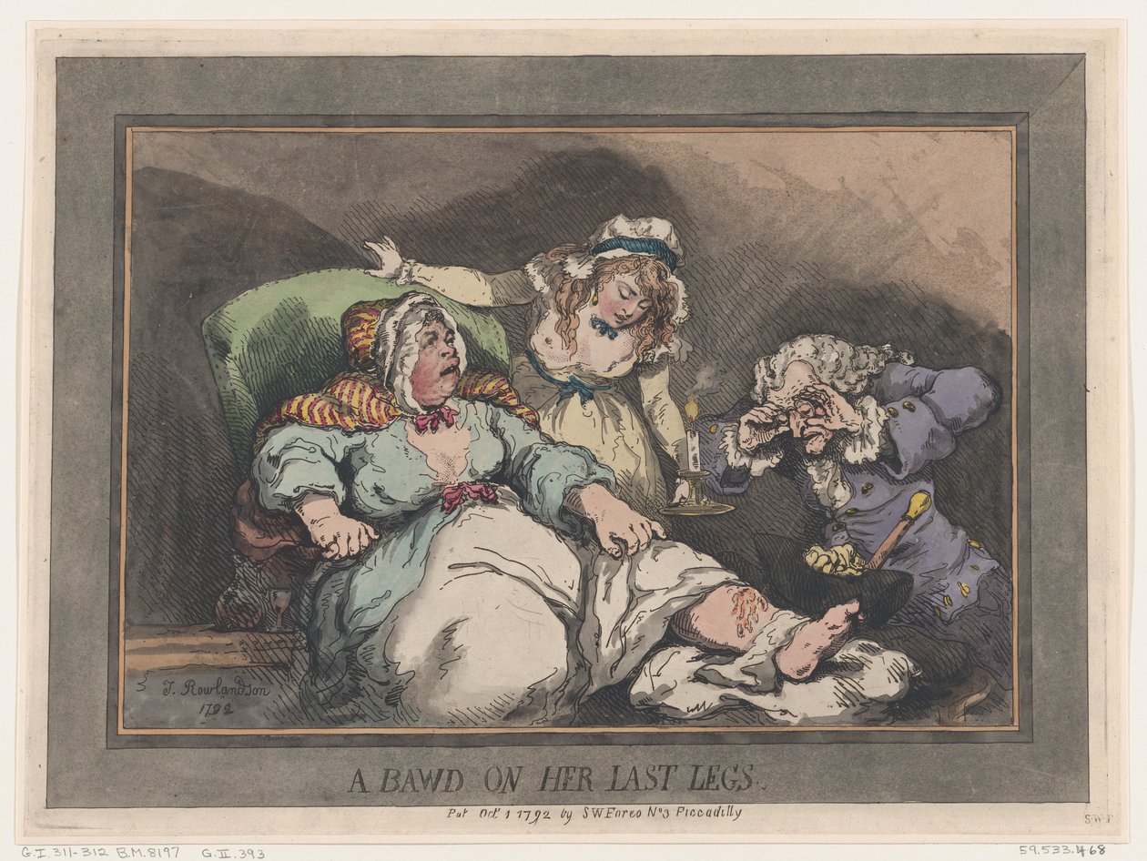 A Bawd on her Last Legs, 1. oktober 1792., 1. oktober 1792. av Thomas Rowlandson