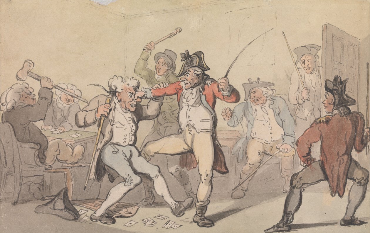 Det ble oppdaget en «Black Leg» som smuglet ut kort av Thomas Rowlandson