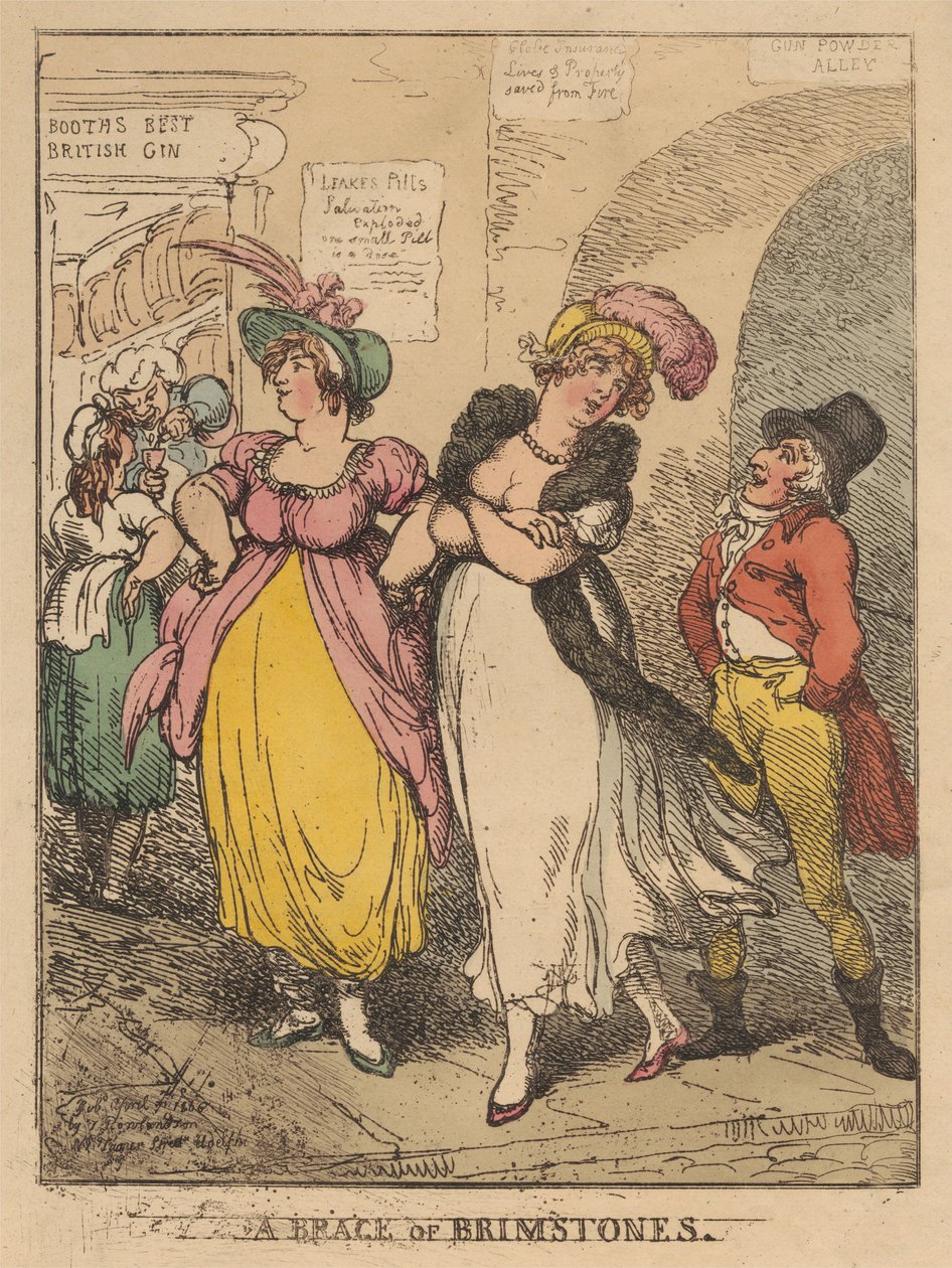 Et par sitronsommerfugler av Thomas Rowlandson