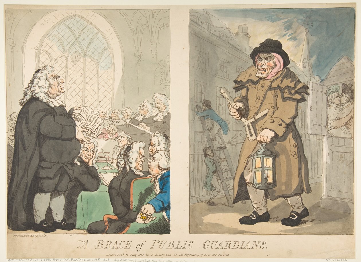 A Brace of Public Guardians, 10. juli 1800. av Thomas Rowlandson