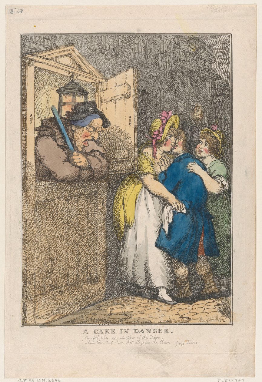 En kake i fare, 20. april 1806., 20. april 1806. av Thomas Rowlandson