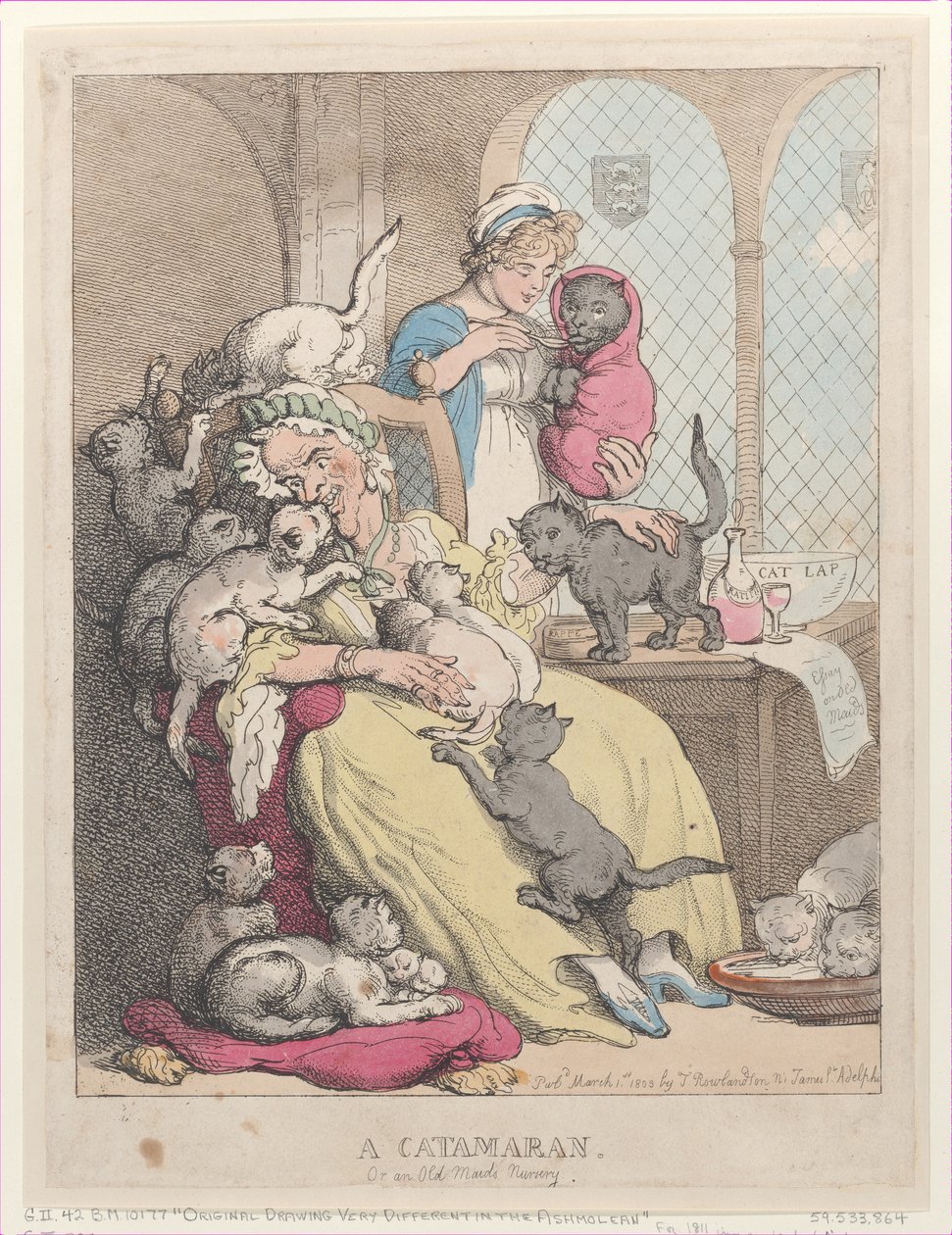 En katamaran, eller en gammel stuepike, 1. mars 1803., 1. mars 1803. av Thomas Rowlandson