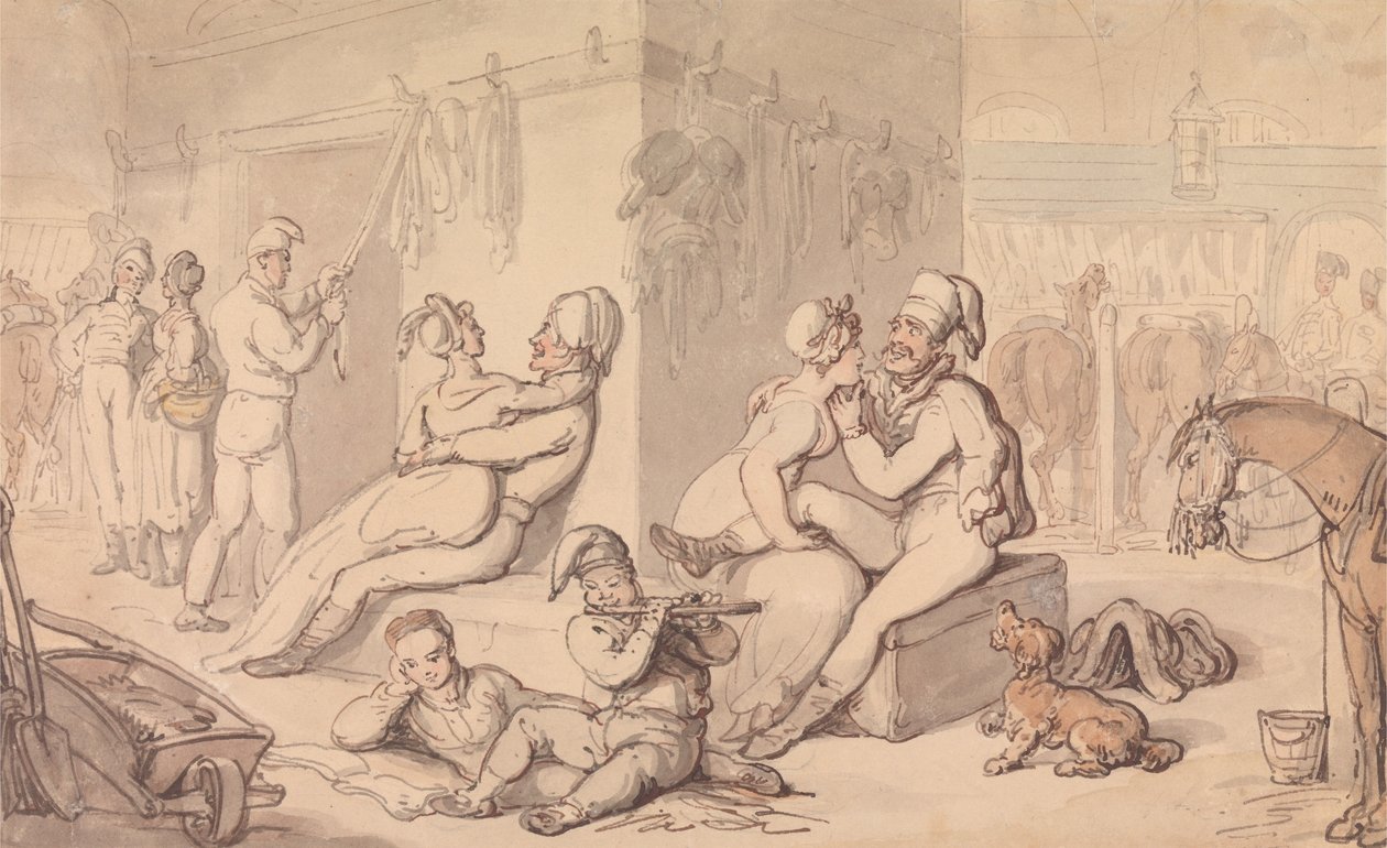 En kavalerikaserne av Thomas Rowlandson