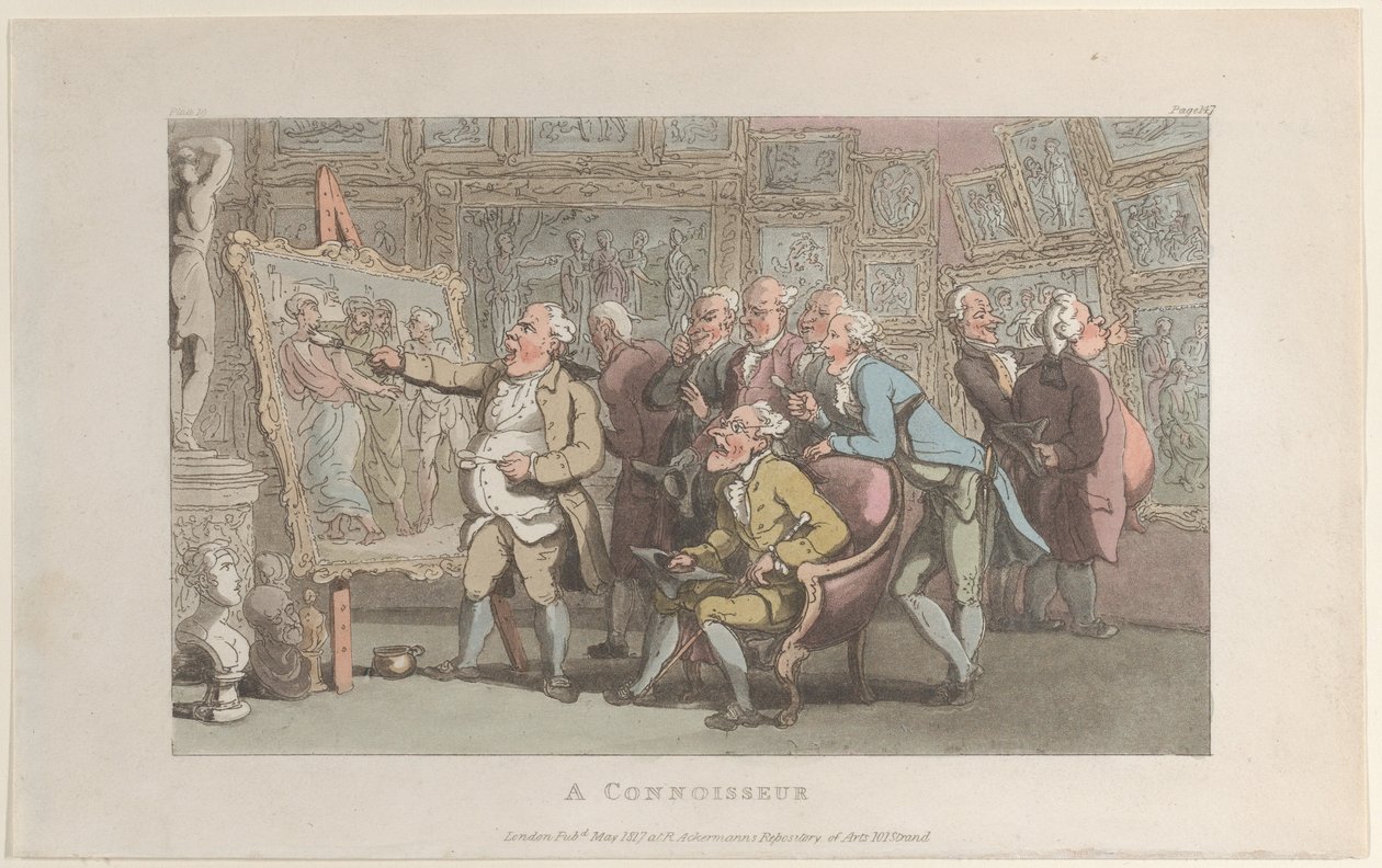 A Connoisseur, fra The Vicar of Wakefield, mai 1817., mai 1817. av Thomas Rowlandson