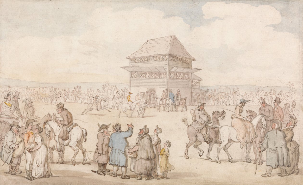 Et velbesøkt hesteløp av Thomas Rowlandson