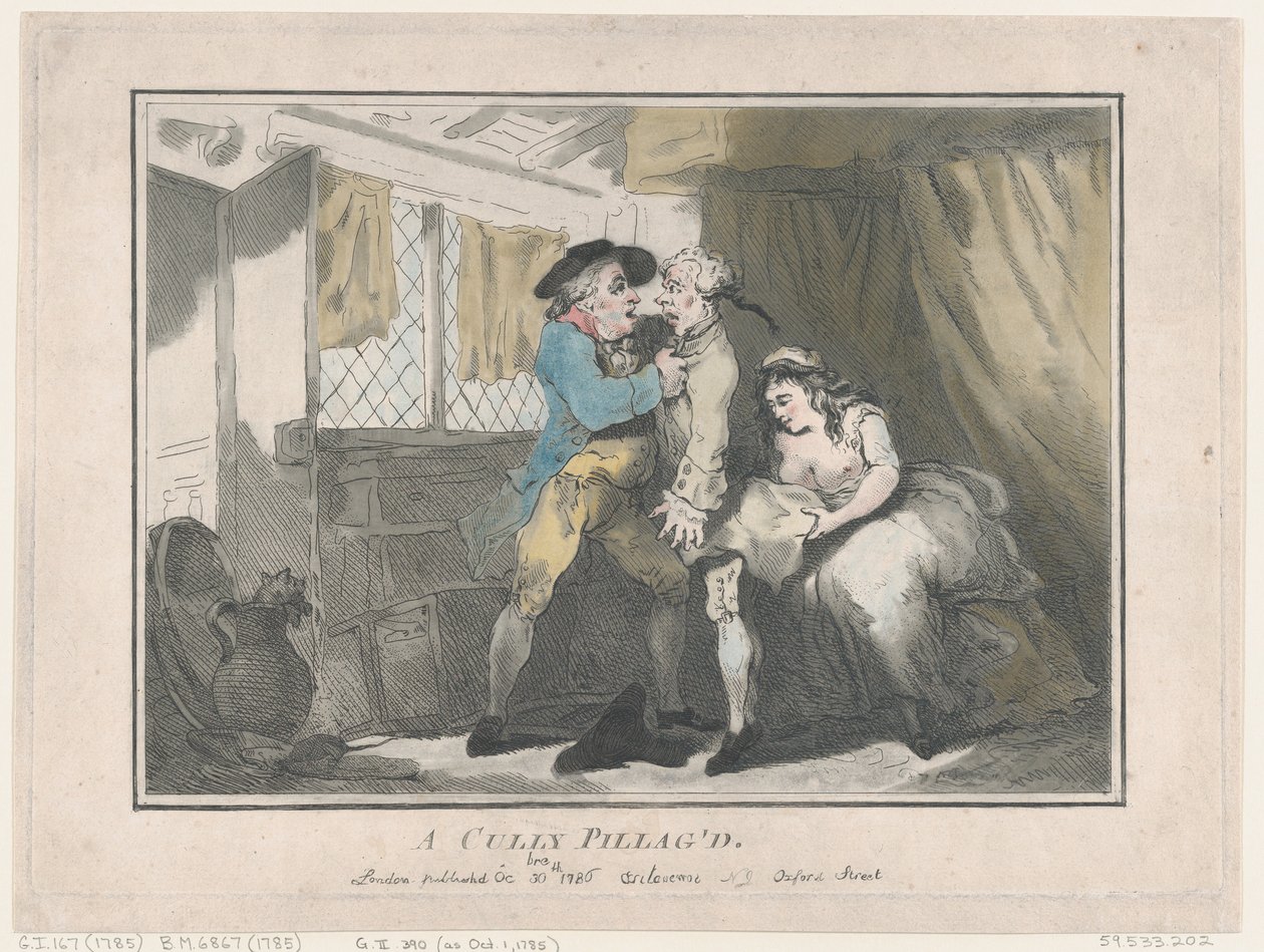 I Cully ble det plyndret av Thomas Rowlandson