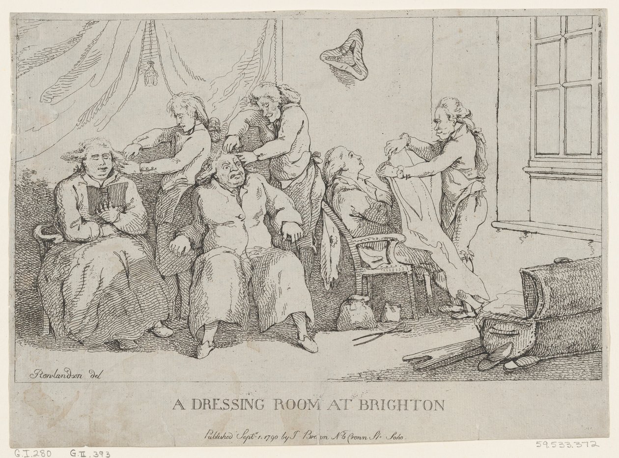 Et omkledningsrom i Brighton, 1. september 1790., 1. september 1790. av Thomas Rowlandson
