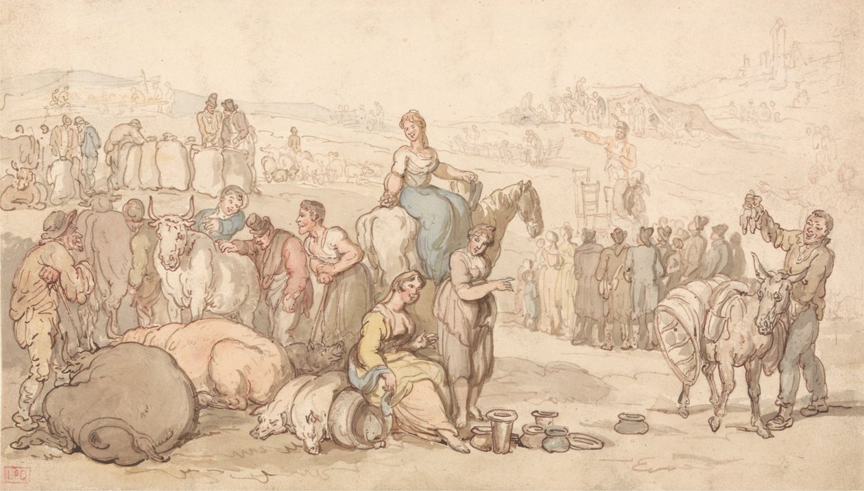 En markedsdag på landet av Thomas Rowlandson