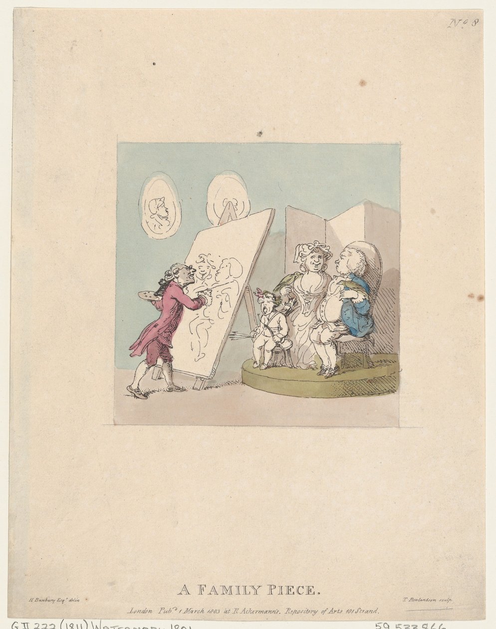 Et familiestykke, 1. mars 1803., 1. mars 1803. av Thomas Rowlandson