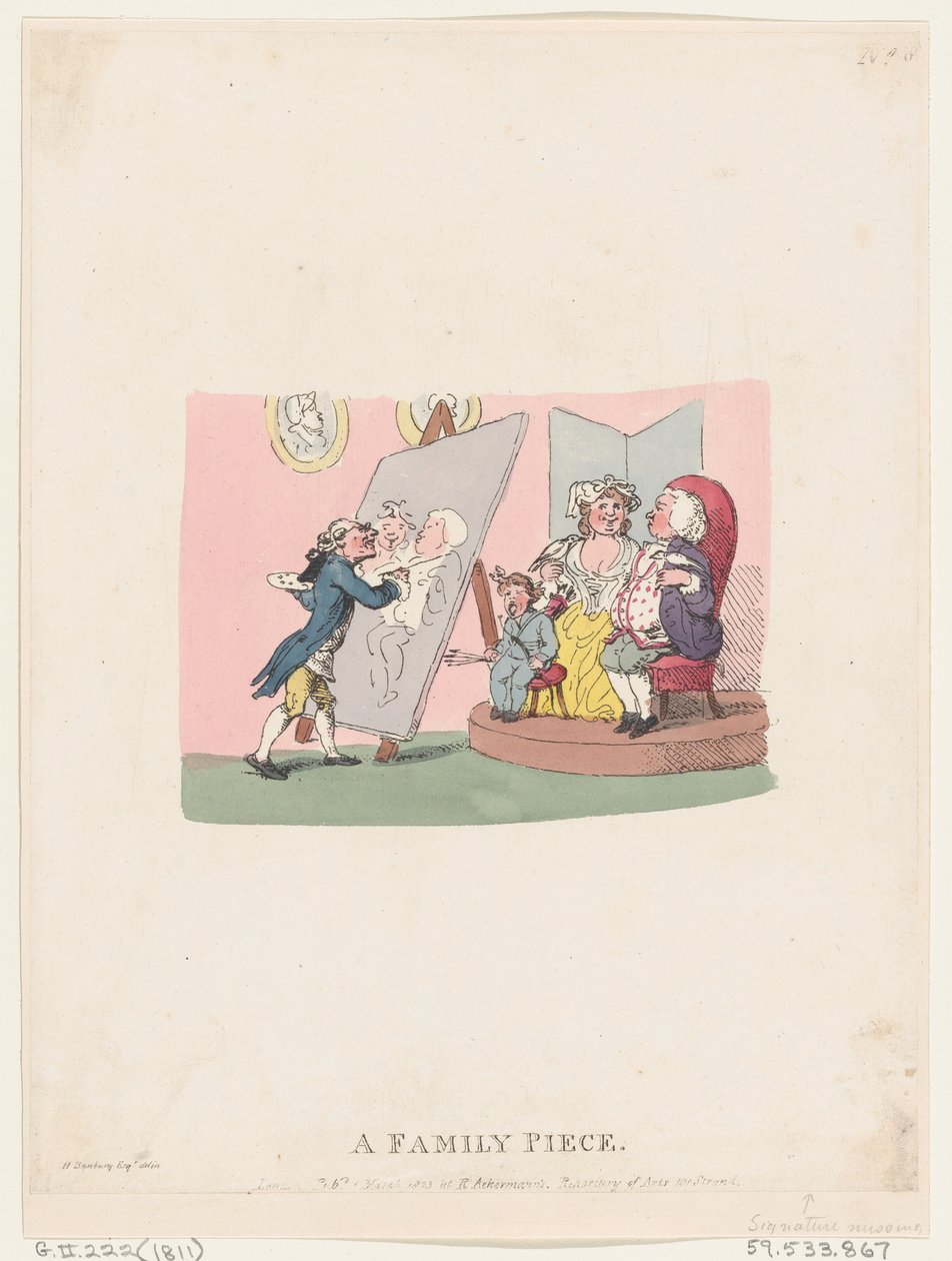 A Family Piece, publisert 1803 senere nyutgivelse., publisert 1803 senere nyutgivelse. av Thomas Rowlandson