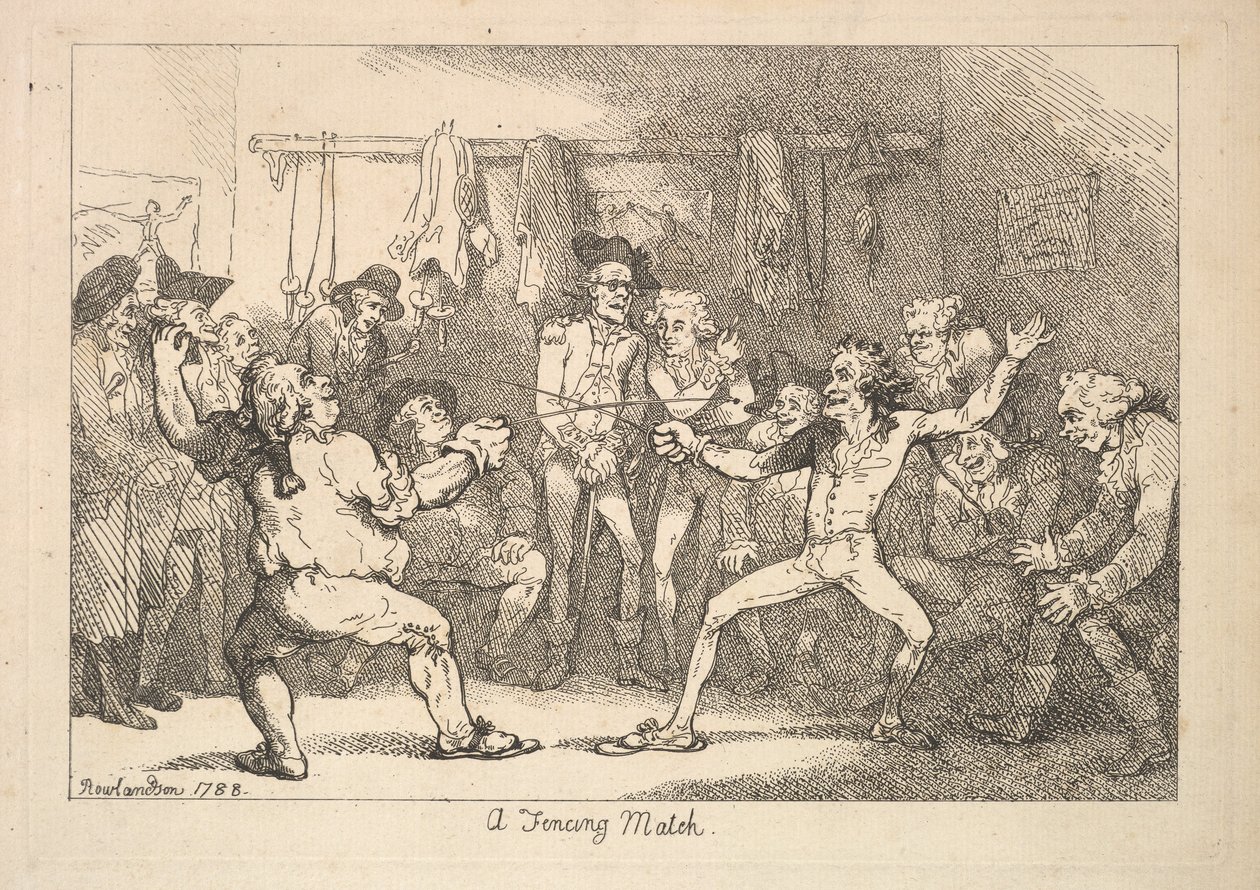 En fektingkamp av Thomas Rowlandson