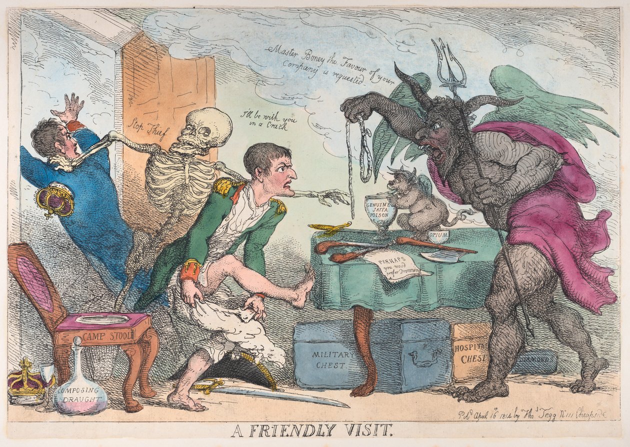 Et vennlig besøk, 16. april 1814., 16. april 1814. av Thomas Rowlandson