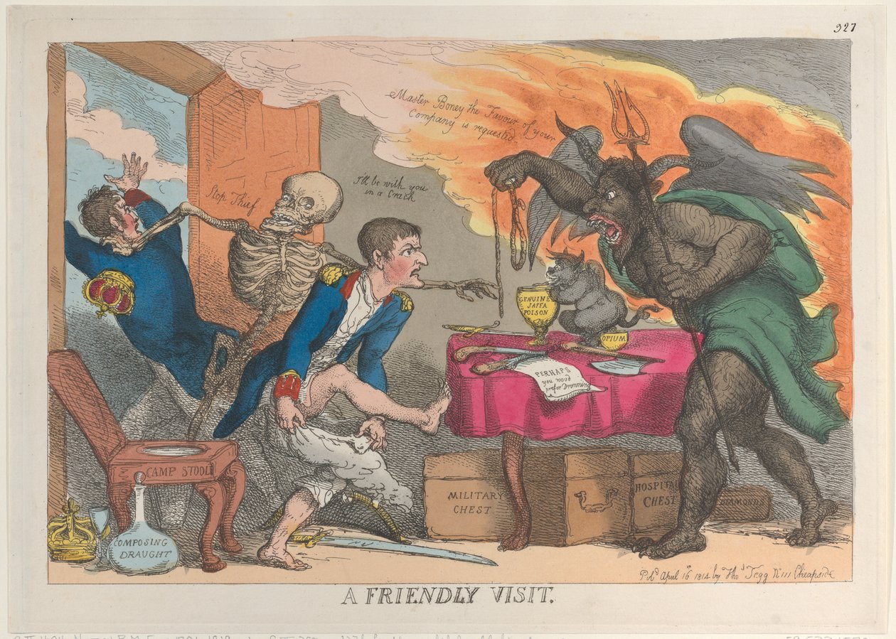 Et vennlig besøk, 16. april 1814., 16. april 1814. av Thomas Rowlandson