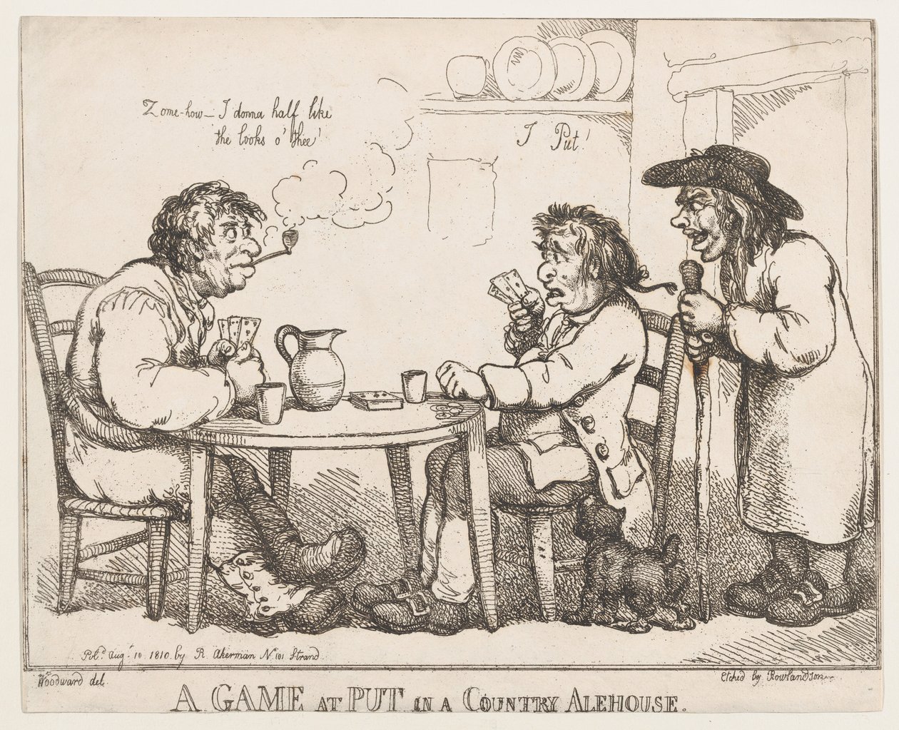 A Game at Put in a Country Alehouse, 10. august 1810., 10. august 1810. av Thomas Rowlandson