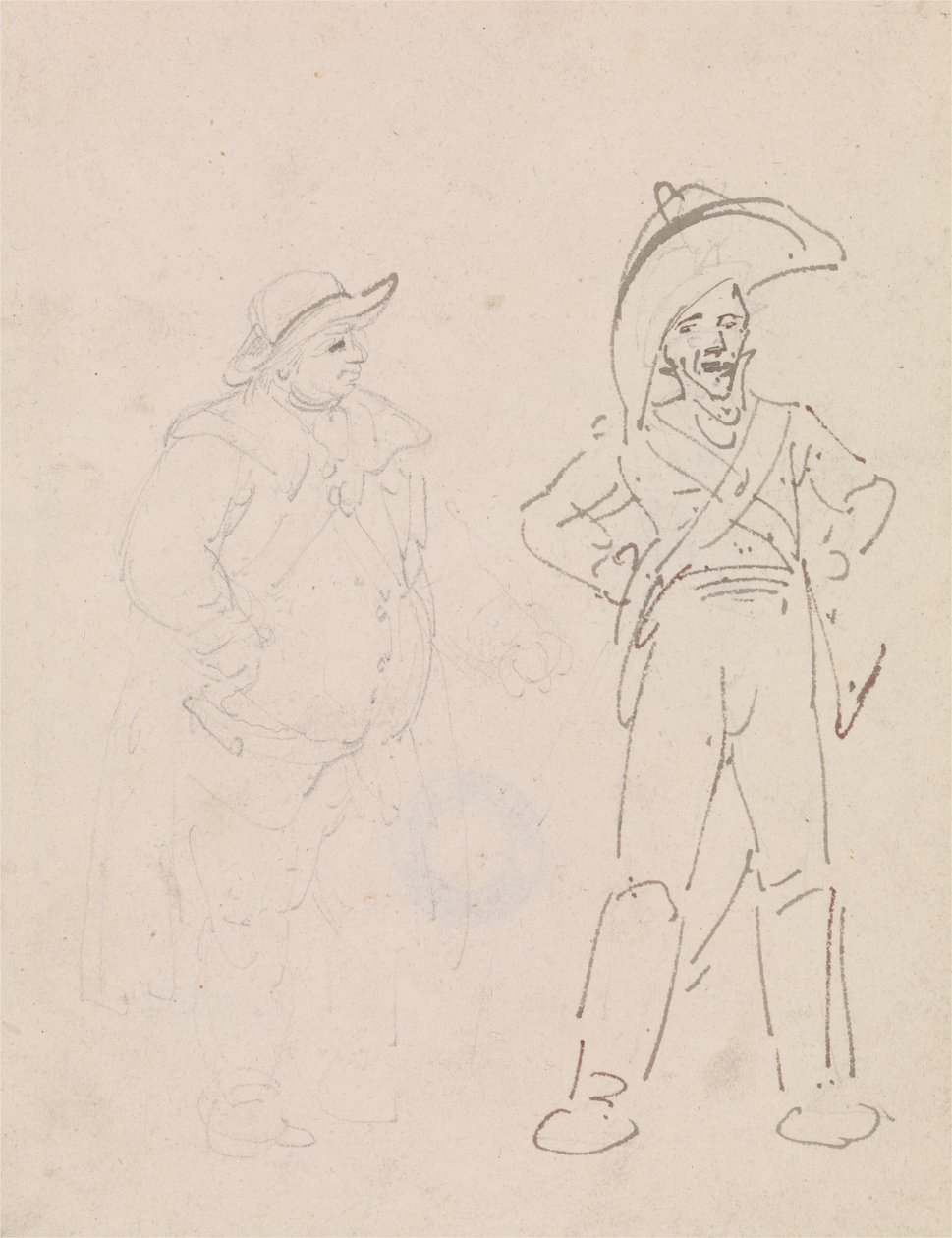 En gendarm og en annen mann av Thomas Rowlandson