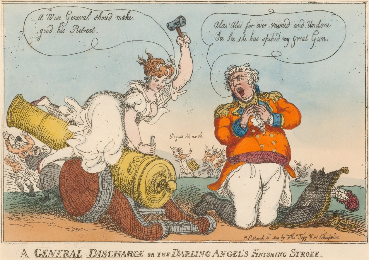 ?En generell utflod eller den kjære engelens avslutningsslag? av Thomas Rowlandson