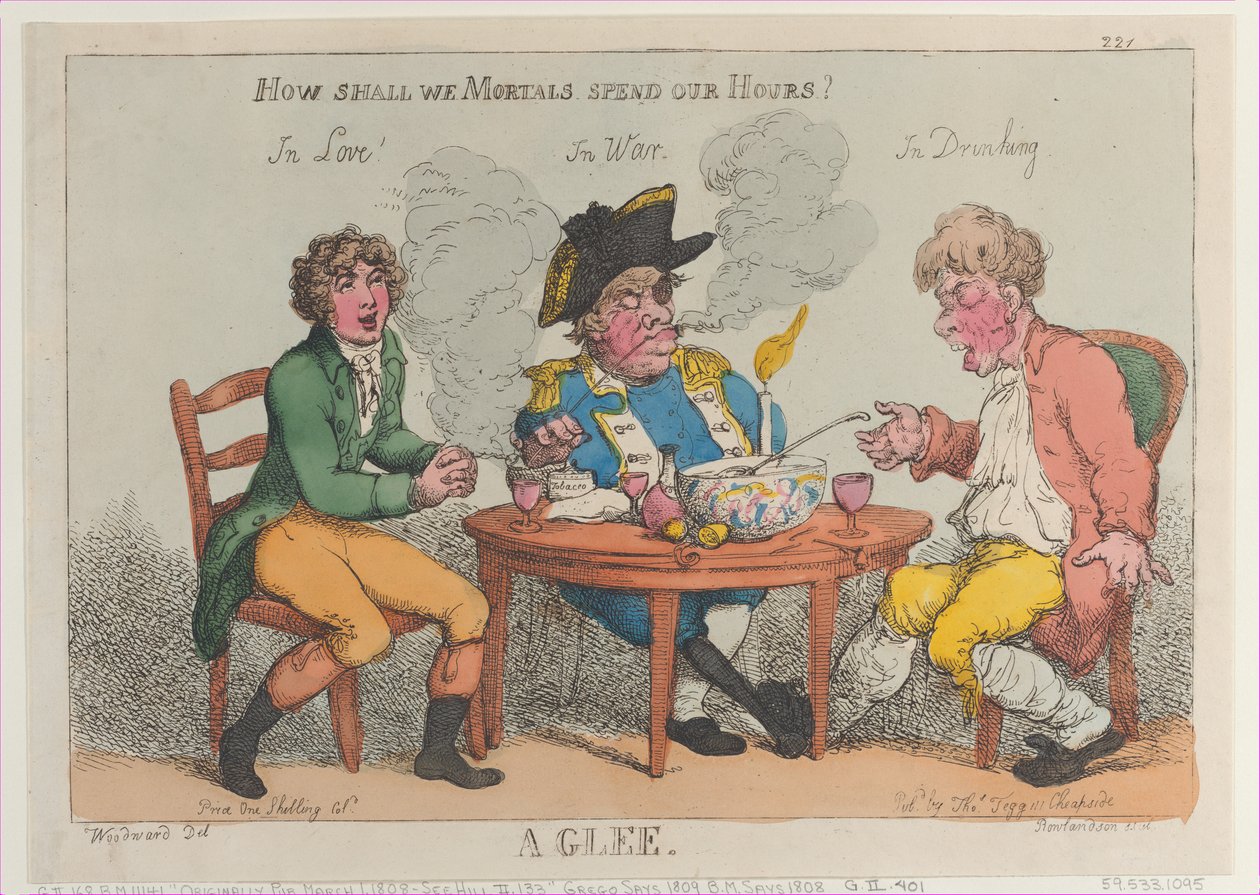 A Glee, 1. mars 1808., 1. mars 1808. av Thomas Rowlandson