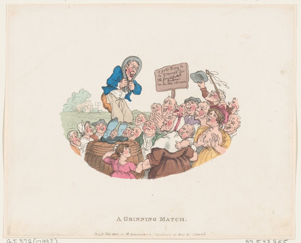 A Grinning Match, 1. februar 1803., 1. februar 1803. av Thomas Rowlandson