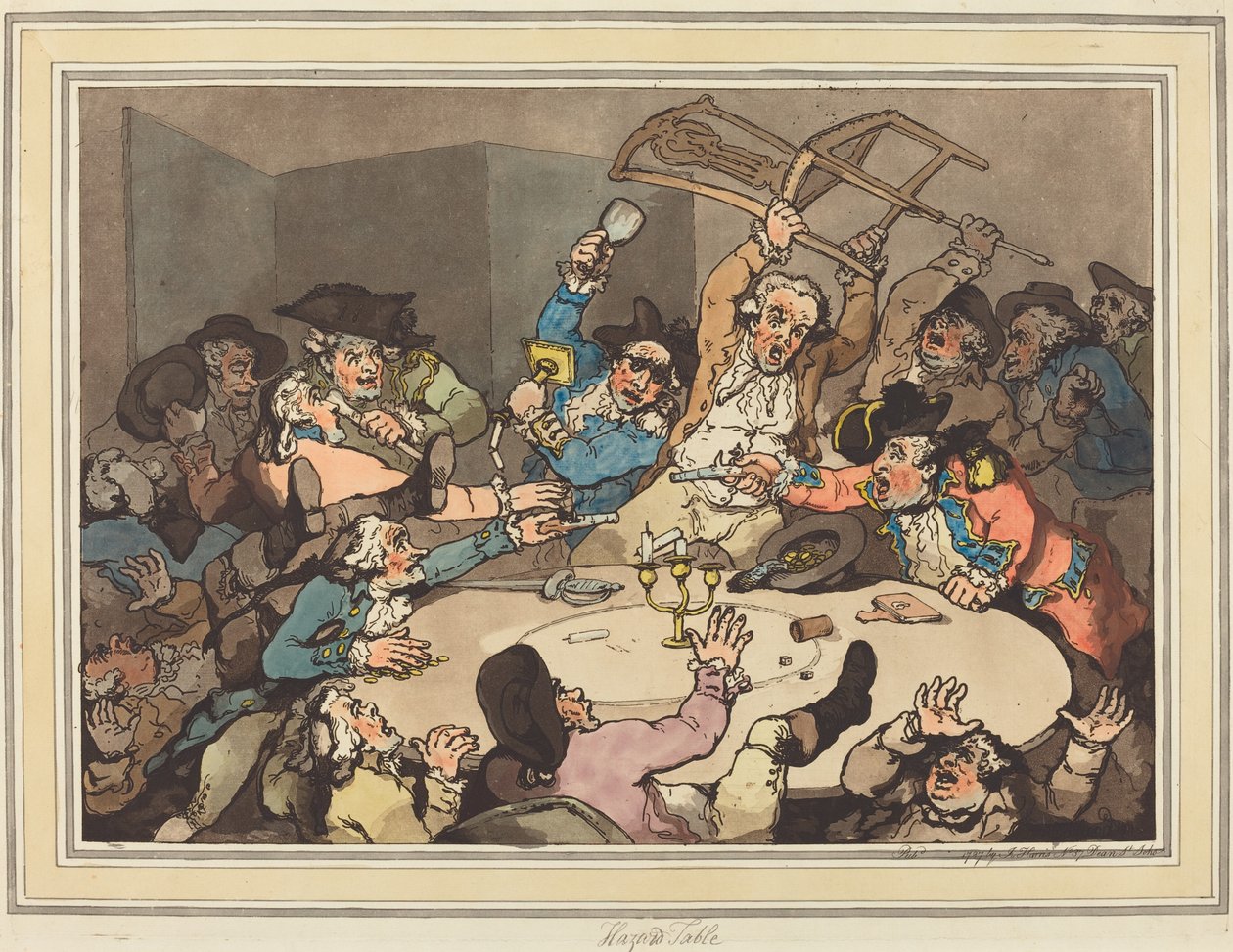 En kick-up ved et farebord av Thomas Rowlandson