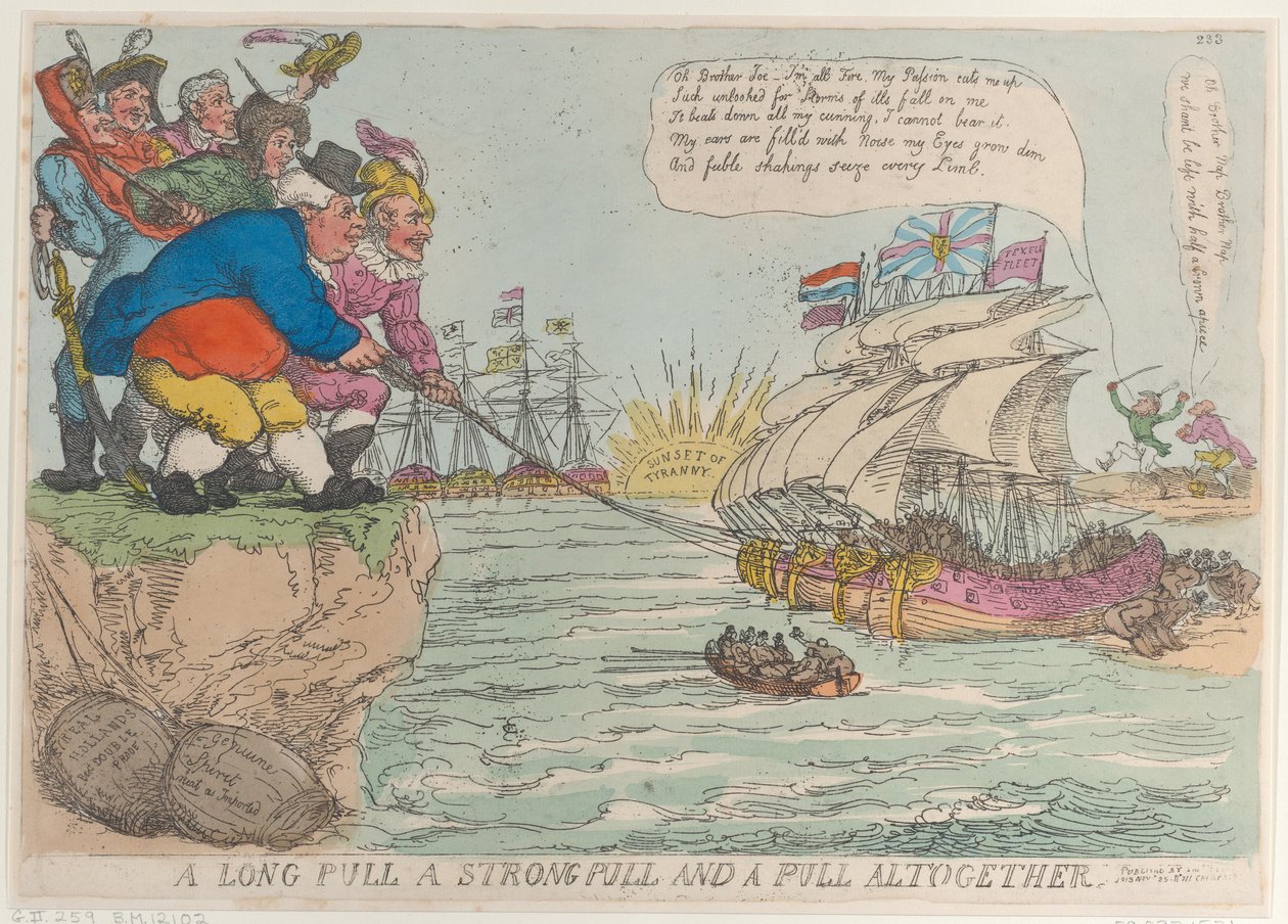 Et langt trekk Et sterkt trekk og et trekk totalt, 25. november 1813., 25. november 1813. av Thomas Rowlandson